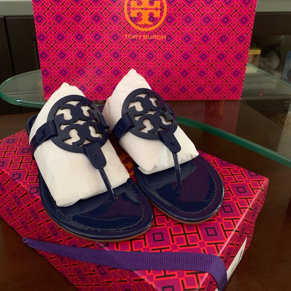 Brand New Tory Burch Miller Sandals- Bright Indigo